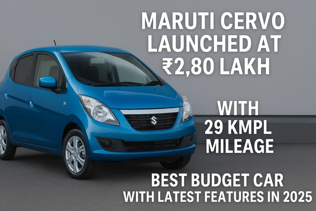 Maruti Cervo Launched at ₹2.80 Lakh